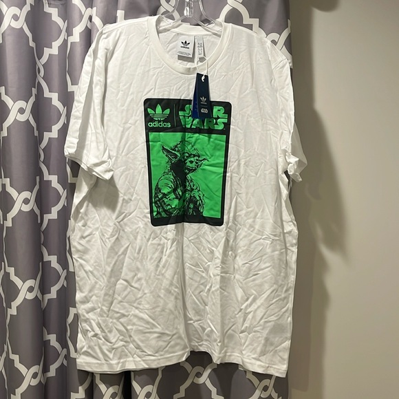Adidas Yoda Star Wars Box Logo T Shirt new Mens Size XL - Picture 1 of 5